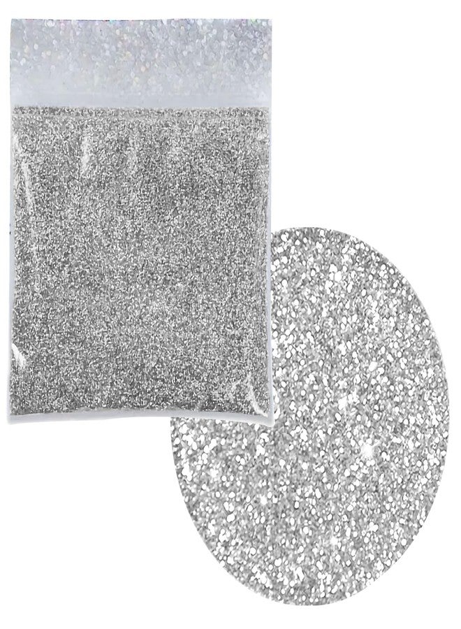 INDIKONB Sparkle Fine Glitter Dust Powder for Art & Craft | Multicolor Chamki Glitters for Resin Art, Nail Art, Scrapbooking, Candle Making (Silver) - Image 1